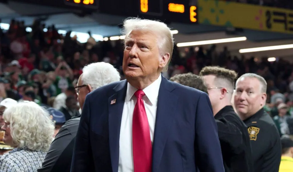 Trump’s Tariffs, Super Bowl Meltdowns & Gaza Feels donald trump in public